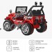 Uenjoy Kid's Power Wheels 12V Ride on Car Ride on Truck 2 Speeds with Remote Control/ Leather Seat/ UV Lights Red   